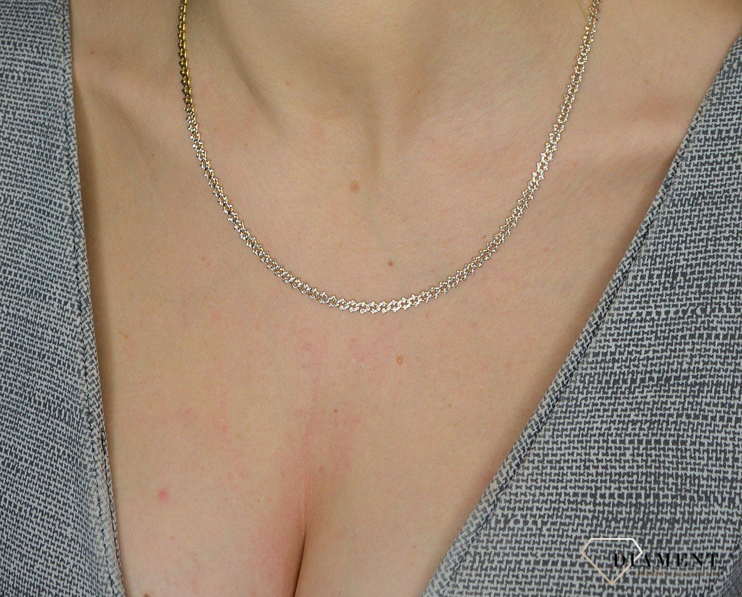 Złoty łańcuszek 333 o szerokości 4 mm DIA-LAN-1455-333 4mm (2).jpg